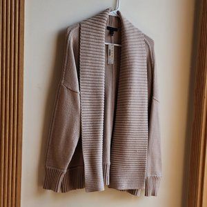 NWT J. Crew Taupe Open Cardigan Size M/L